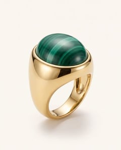 Malachite cocktail ring