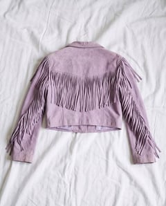 Lilac fringe jacket