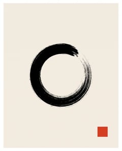 Japandi line print