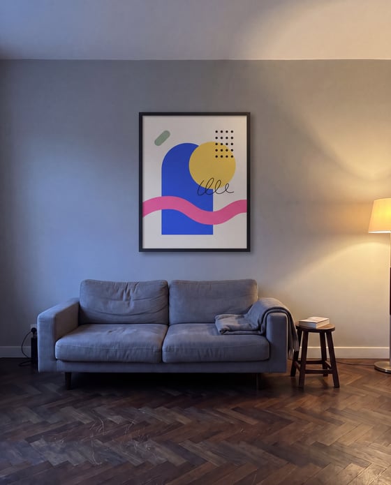 Abstract dots · living room