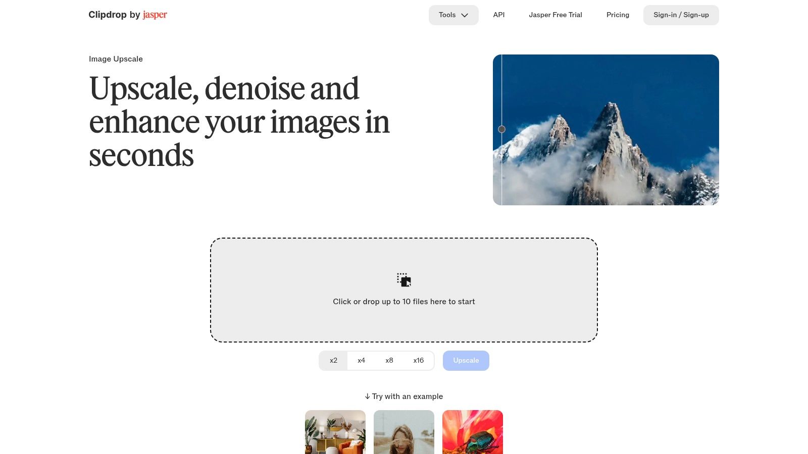 Clipdrop Image Upscaler