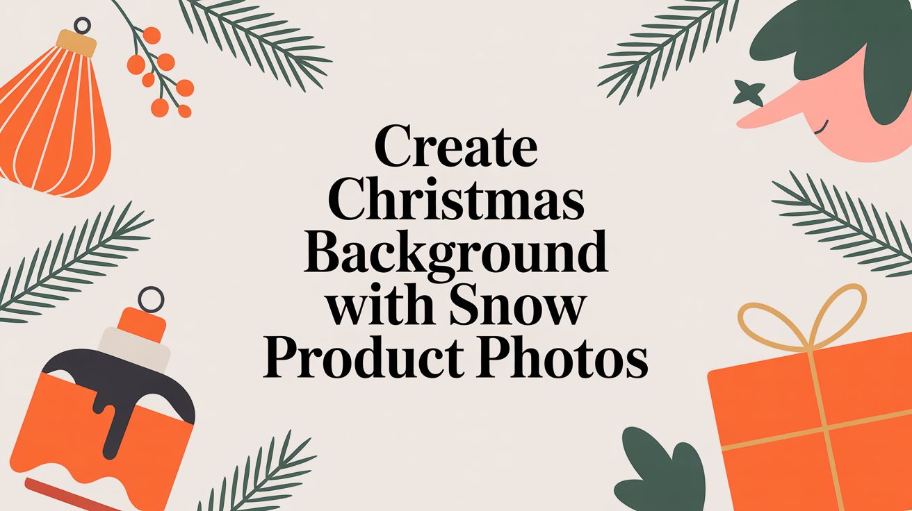 Create Christmas Background With Snow Product Photos