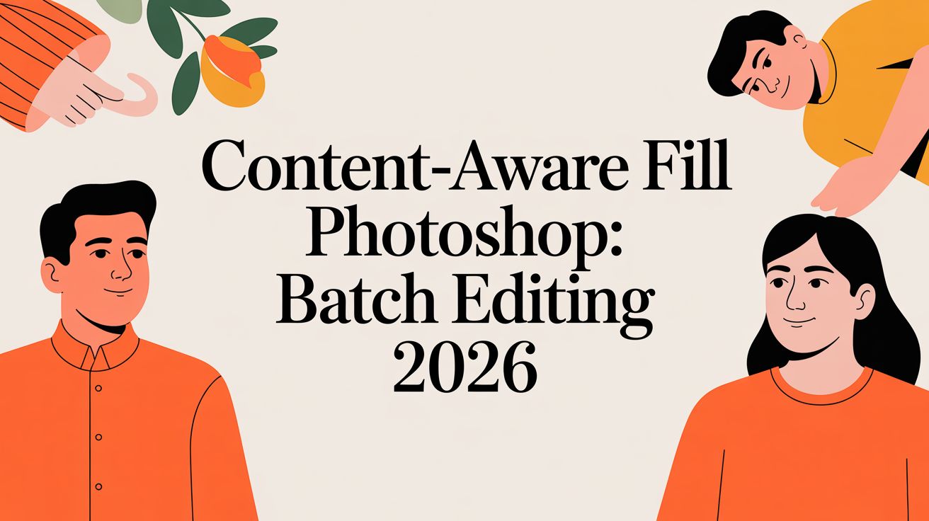 Content-Aware Fill Photoshop: Batch Editing 2026