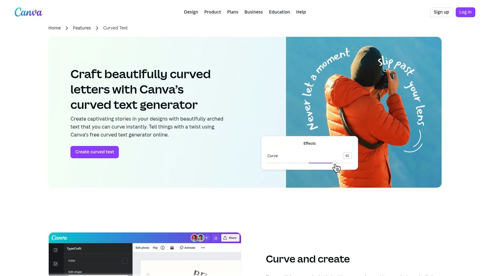 Canva, Curved Text Generator