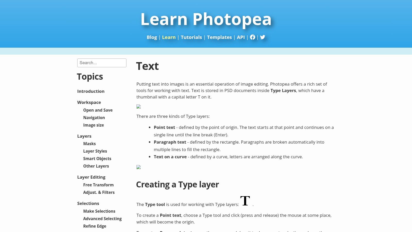 Photopea, Text on a Curve