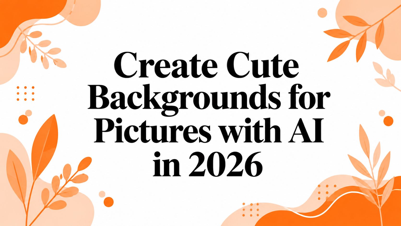 Create Cute Backgrounds for Pictures with AI in 2026