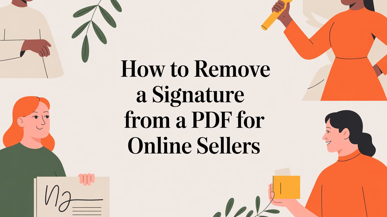 How to Remove a Signature From a PDF for Online Sellers