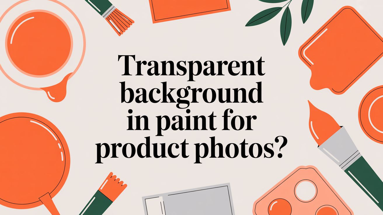 Transparent Background in Paint for Product Photos? A Reality Check for E-Commerce Sellers