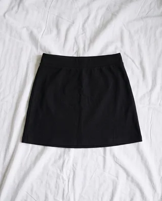 Black mini skirt