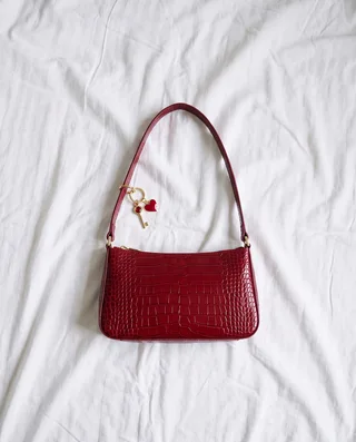 Red croc bag