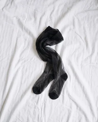 Sheer black tights